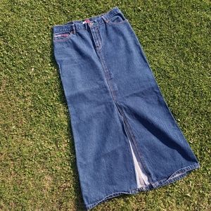 ♥️😱 Y2K Tommy Hilfiger Denim Maxi Skirt😱♥️